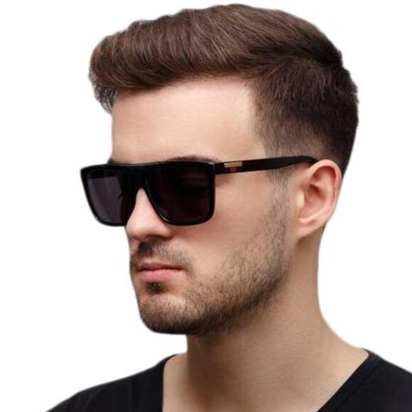 Gucci Men Sunglasses Black Grey Anti-Reflective Rectangle GG0748S 001 NEW - Picture 9 of 11